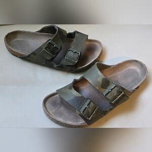 Birkenstock Sandals ArizonaDesert Soil Camo Green Mens Size 9-9.5 (42)